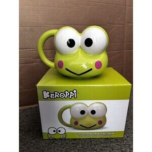 NEW!!  ~ Keroppi Hello Kitty & Friends Sanrio Sculpted Ceramic Mug
